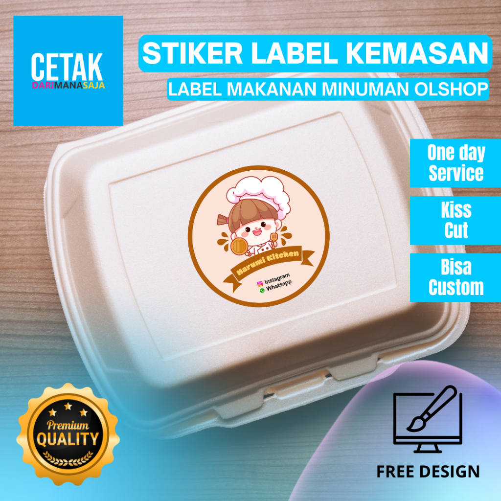 

8-10 STIKER KEMASAN / STICKER MAKANAN / STIKER LABEL / STIKER CUSTOM / CETAK STIKER / STIKER LOGO
