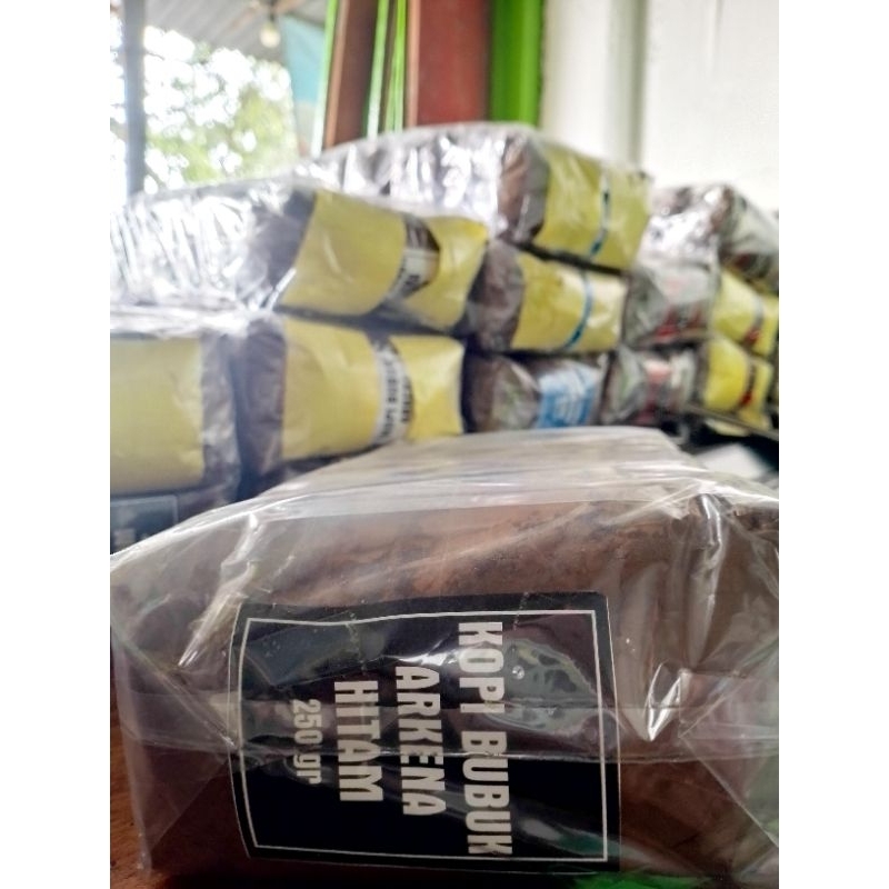 

Kopi bubuk arkena (Hitam) 100& kopi asli