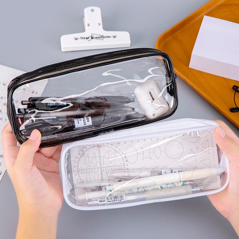 Kotak Pensil Tranparant Tempat Pensil Anak Tempat Make Up