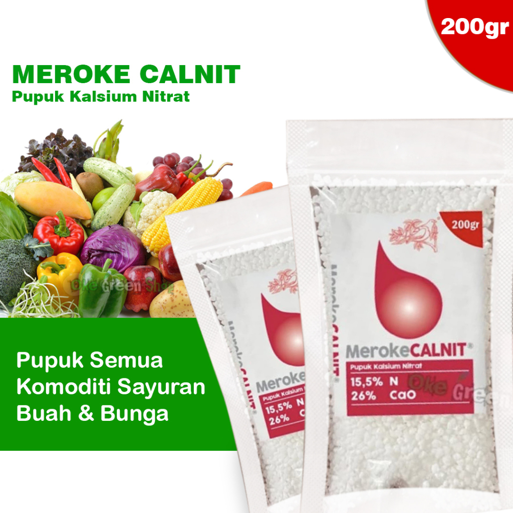200gr - Pupuk Meroke Calnit Calsium Nitrat Hidroponik Original