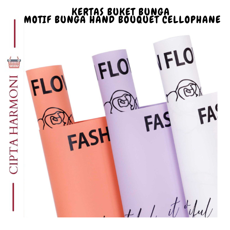

20 LEMBAR Kertas Buket Bunga Motif Bunga Hand Bouquet Cellophane Flower Wrapping Paper KB052