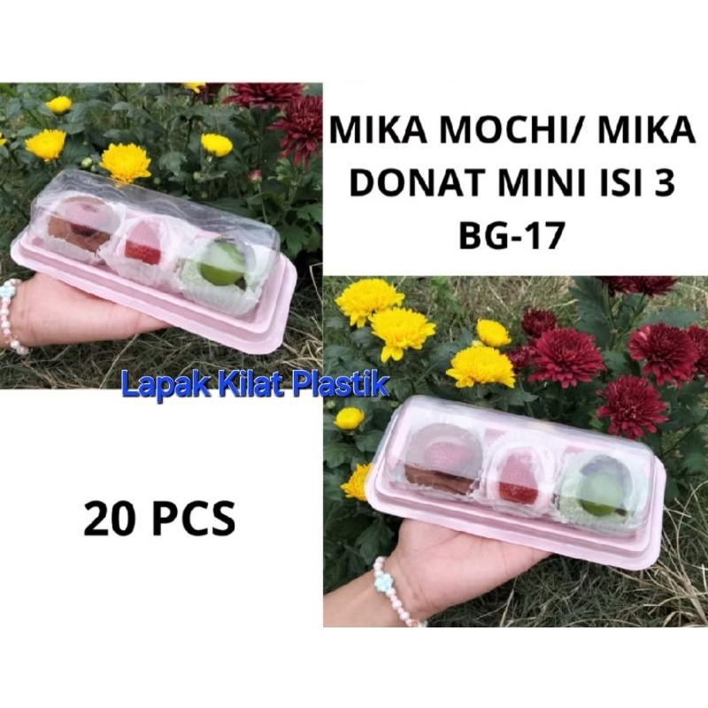 Mika Donat Mini / Mika Mochi isi 3 / Tray Bolu Gulung / Mika BG17 isi 20 Set