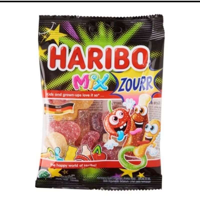 

HARIBO MIX ZOURSS JELLY CANDY GLUTEN FREE PERMEN LUNAK