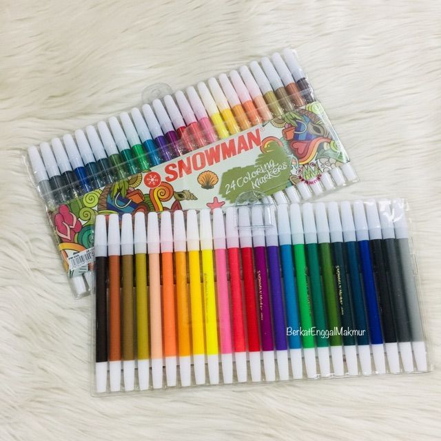 Snowman 24 Coloring Markers / Spidol Warna Warni PW-24A