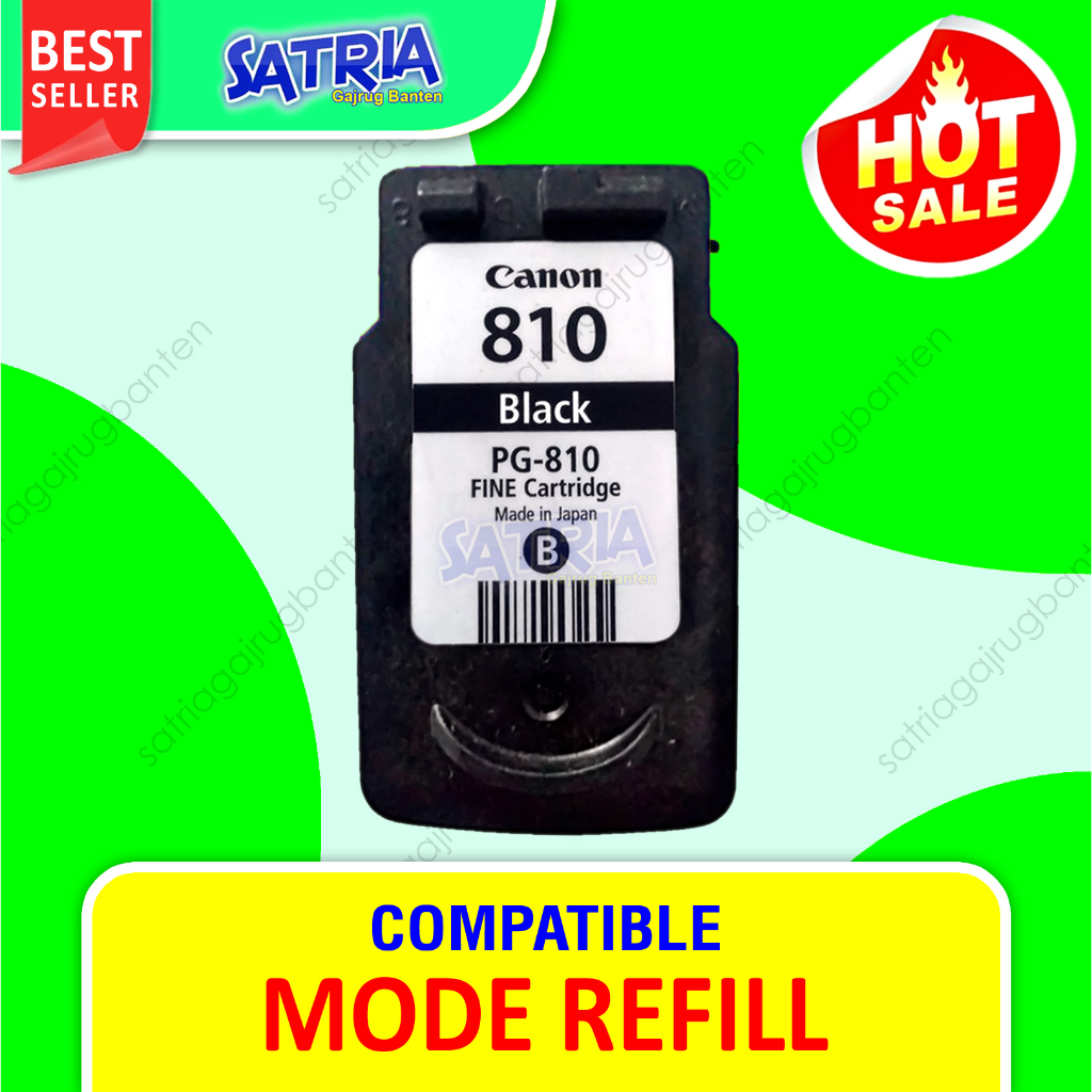 Catridge Cartridge Tinta Canon 810 PG-810 Black Refil Siap Pakai Compatible iP2770 MP287 MP237 MX357