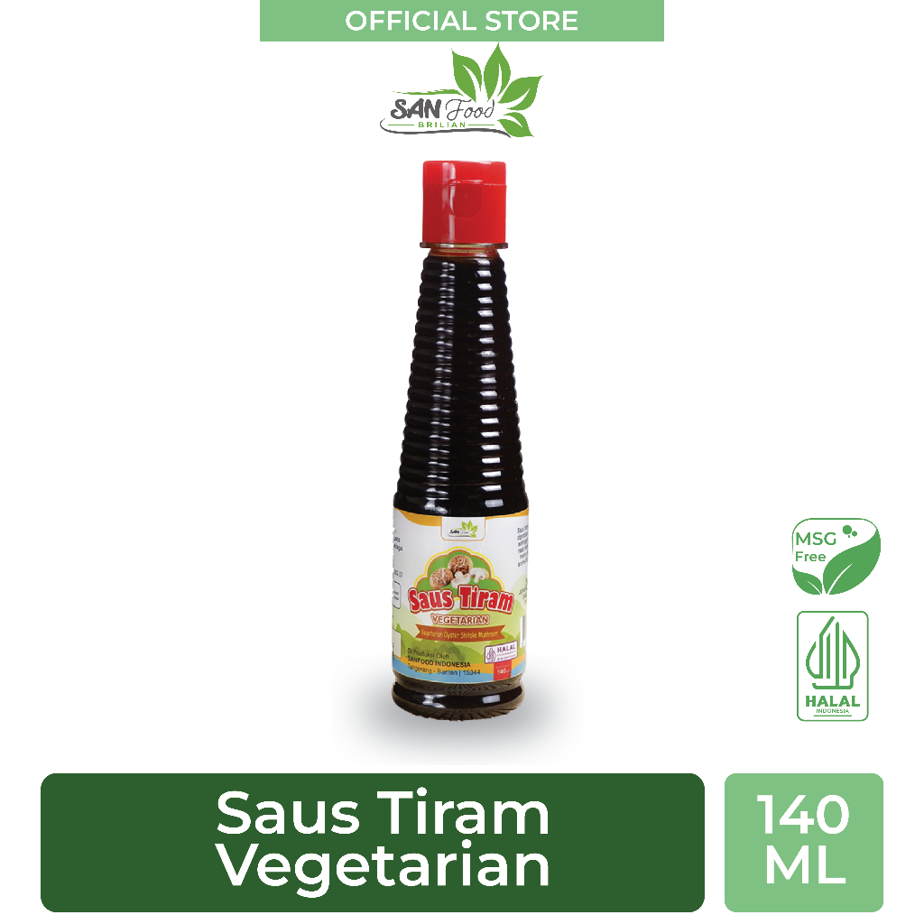 

Sanfood Brilian Saus Tiram Vegan 140ml Non MSG Non Pengawer Saus Jamur Shitake