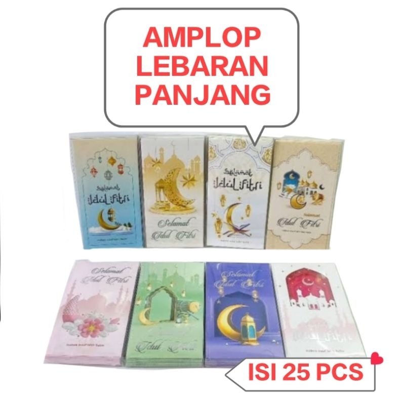 

GROSIR Amplop Lebaran Idul Fitri PANJANG [ISI 25 pcs] Amplop Karakter Angpao Lucu