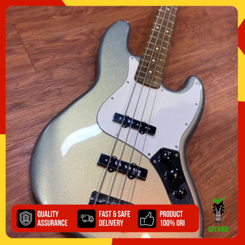Gitar Bass Elektrik Gitar Fender Player Jazz Bass Pau Ferro Silver