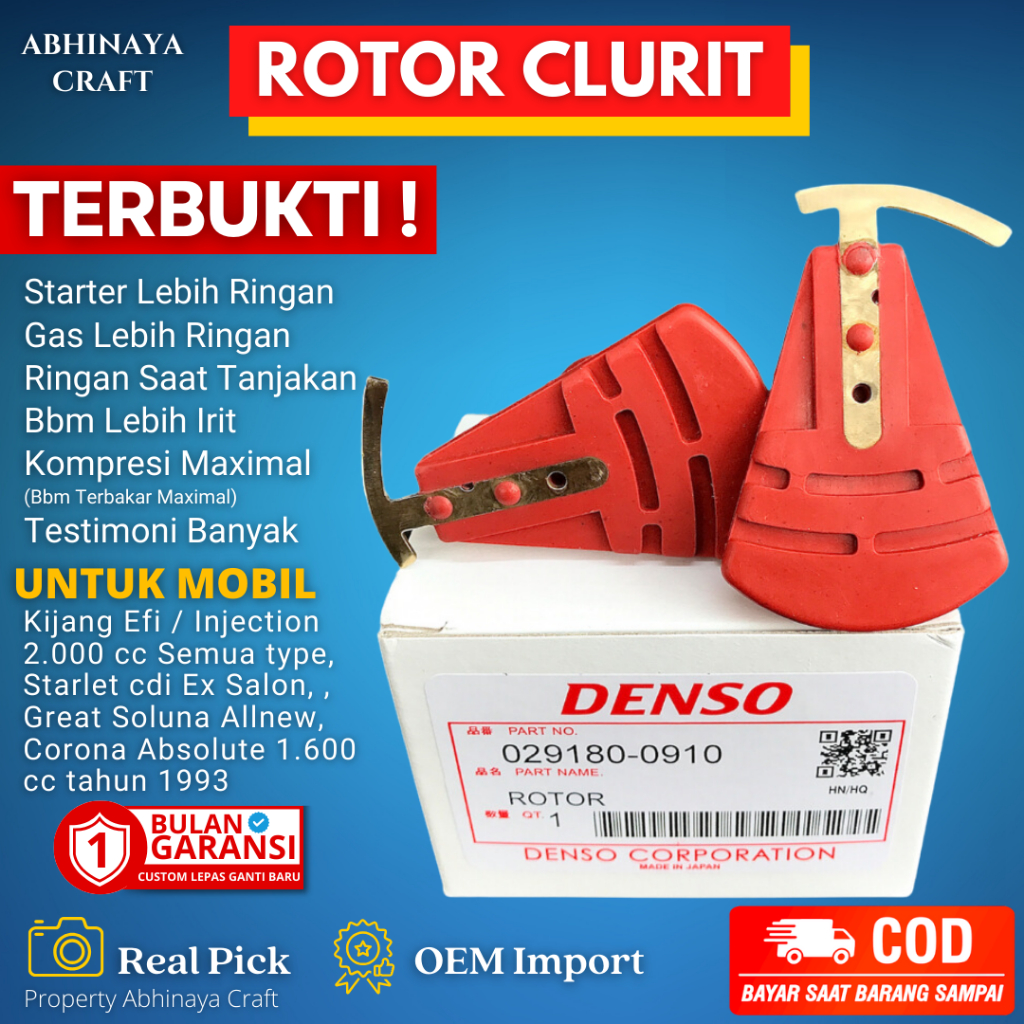 Rotor Clurit Celurit Pacul Kijang Efi 20 Starlet cdi Ex Salon Twincam Absolute 2 Great Soluna Allnew