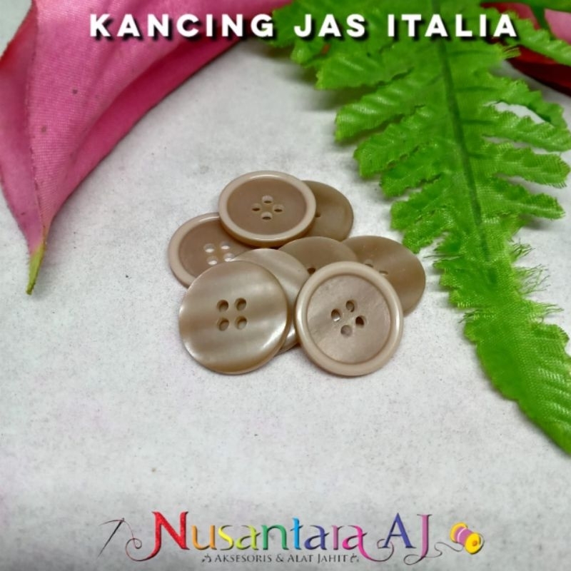 Kancing jas italy, kancing jas besar per bks (isi6), kancing jas 32L/4