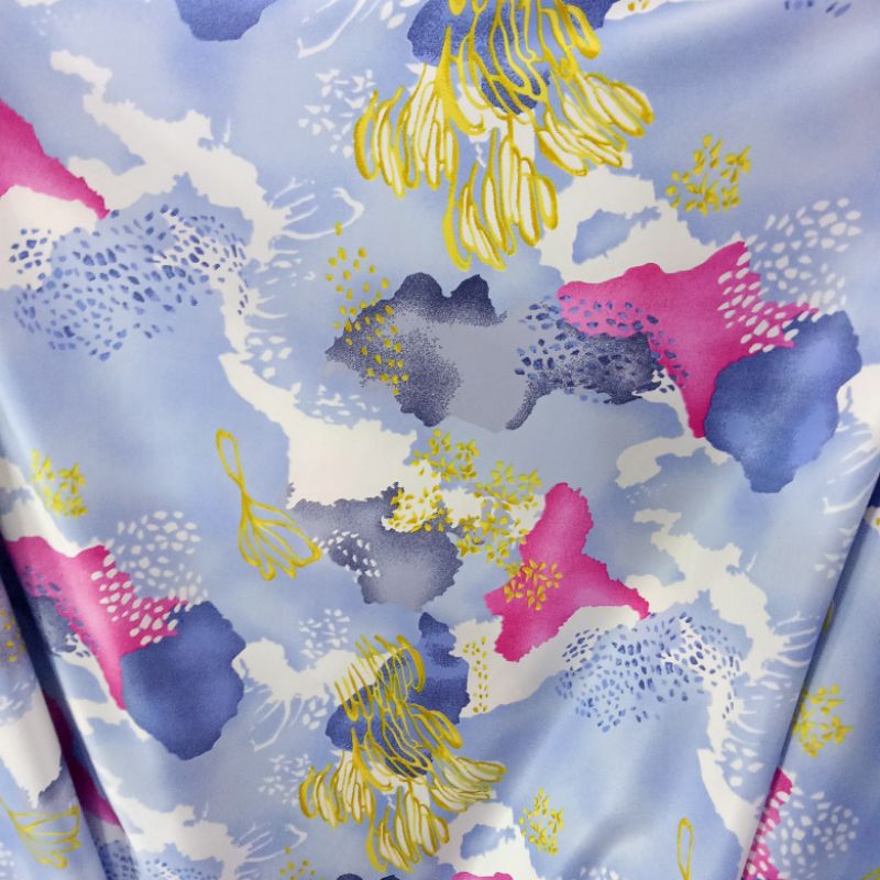 Kain Maxmara silk Luxury - Kain Satin Maxmara Silk Motif Abstrak Import - Kain Silk Luxury - Kain Sa