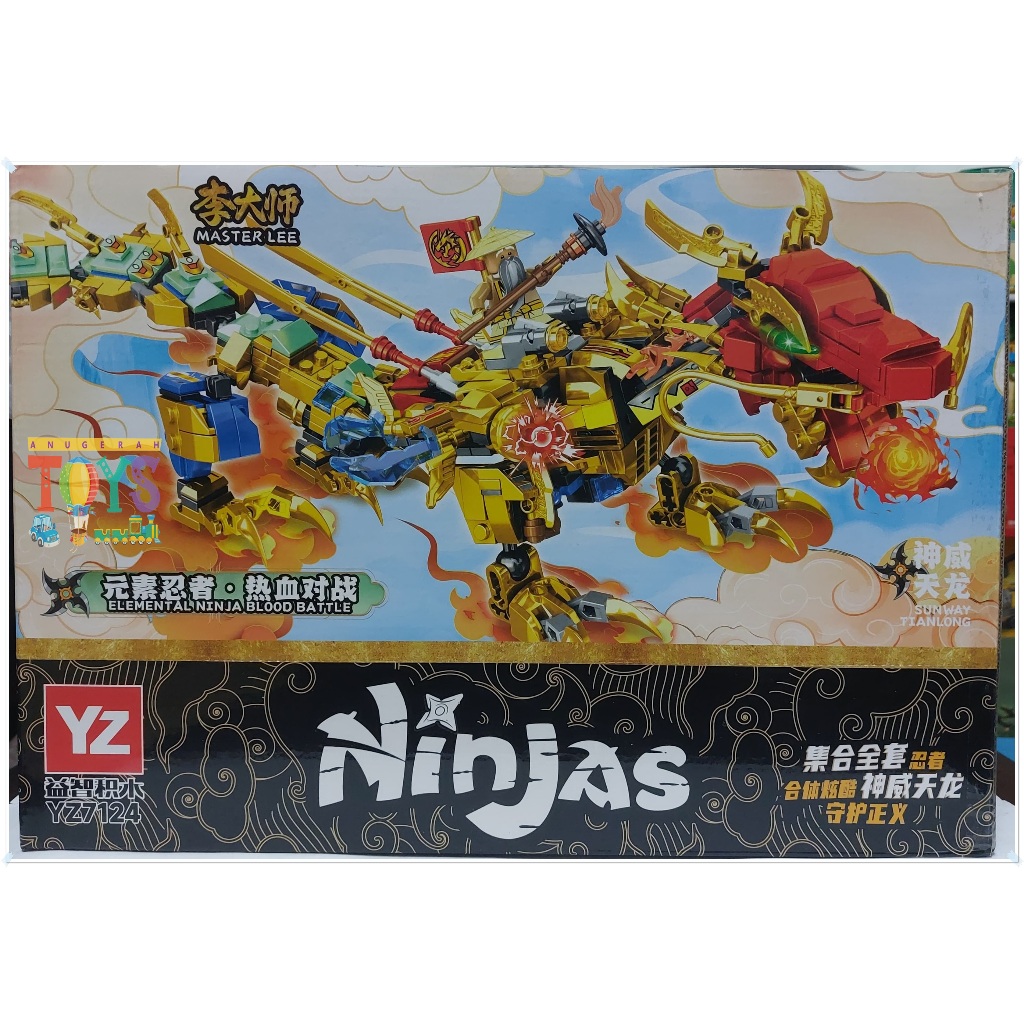 Mainan Brick 4  in 1  Ninja  Dragon Elemental Ninja Blood Battle Z7124