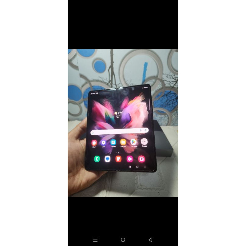 JUAL HP SAMSUNG Z FOLD 3 5G RAM 12/256GB ORIGINAL SEIN MULUS NORMAL FULLSHET