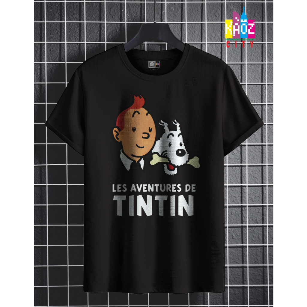 Tintin Adventures T-shirt Unisex dewasa anak kaos vintage comic cartoon movie Kaozcity