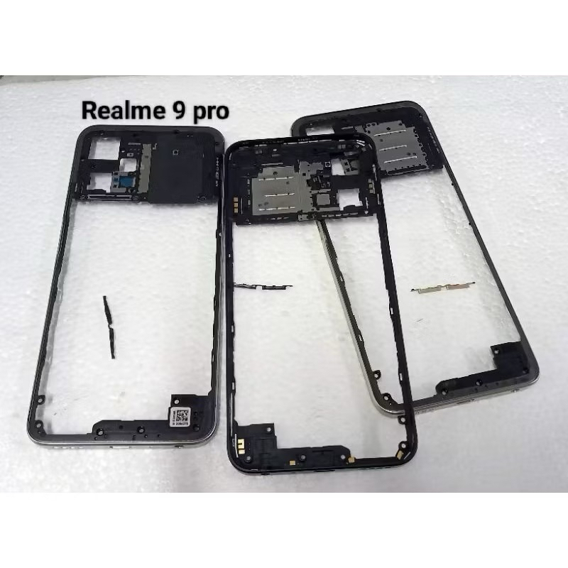 Bezel Tulang Tengah Bazel Dudukan Tutup Mesin REALME 9 Pro 5G Original - Black
