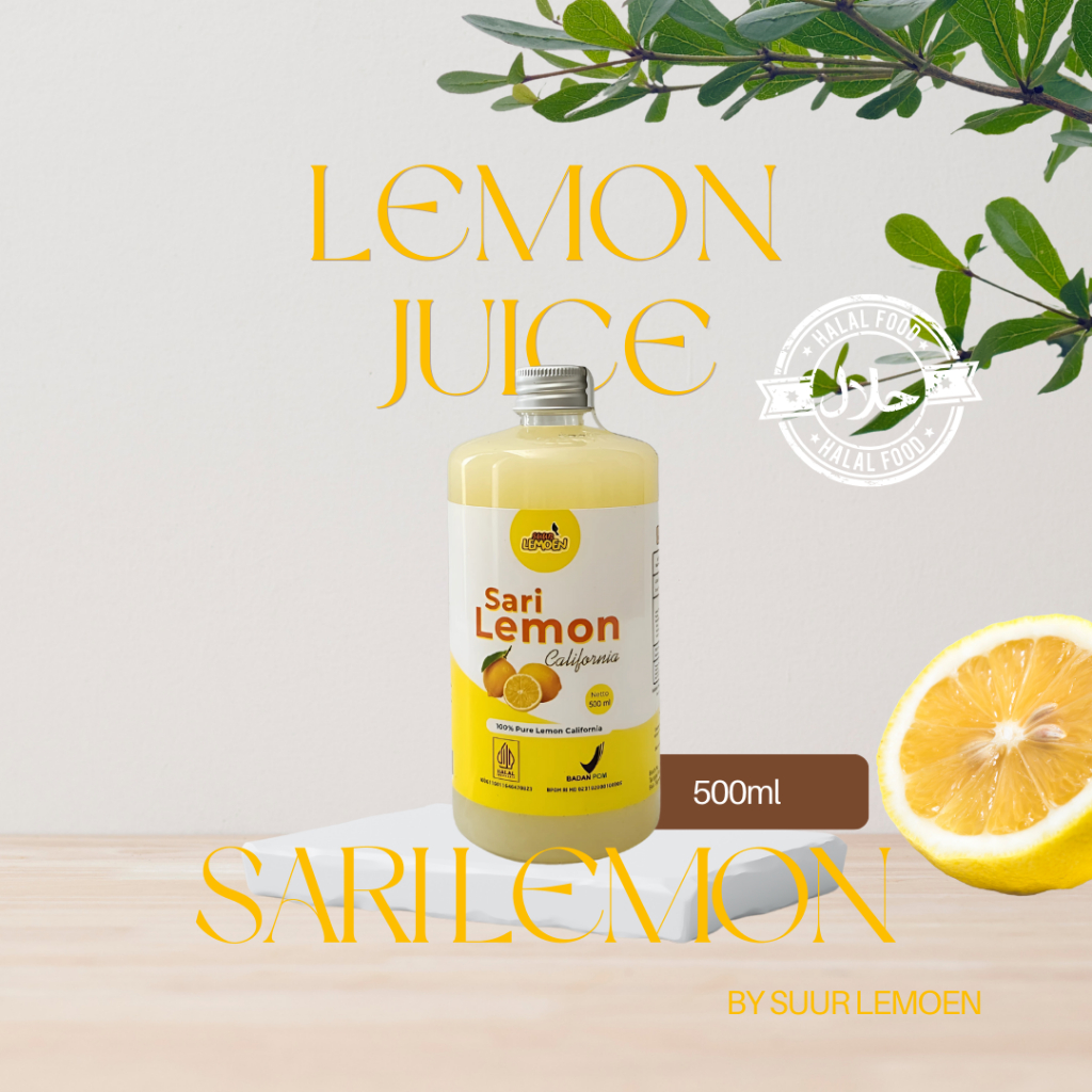 

Suur Lemoen - Sari Lemon Minuman Vit C Suplemen Imun 250ml 500ml Lemon Juice Premium Organic