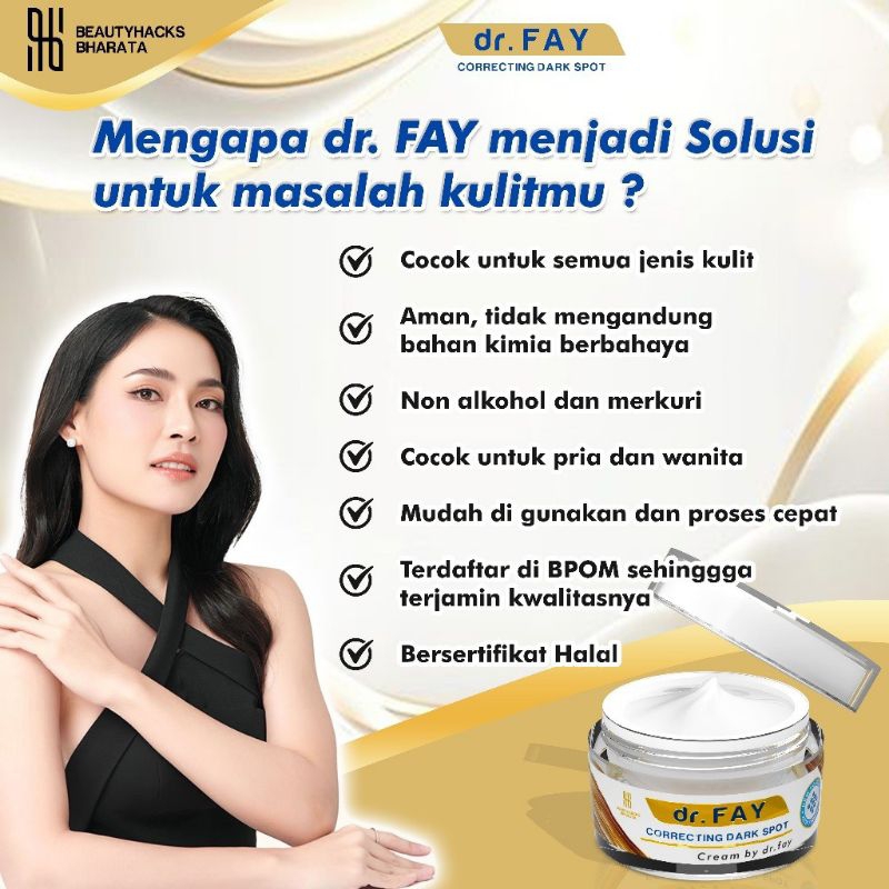 DR FAY CREAM ORIGINAL PENGHILANG BOPENG FLEK HITAM JERAWAT & BEKAS JERAWAT AMAN BPOM ( DR FAY )