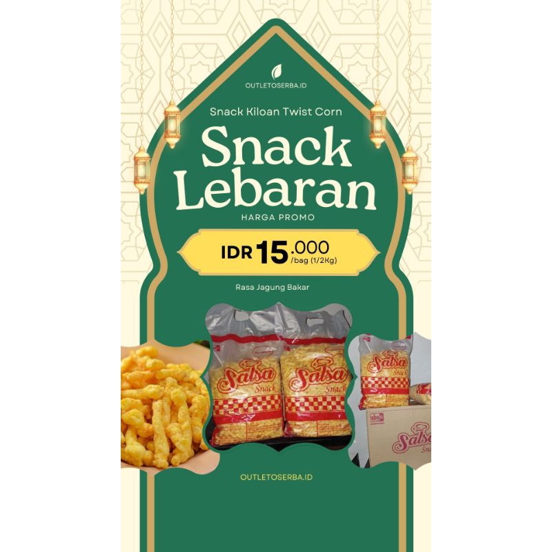 

SNACK KILOAN LEBARAN - TWIST CORN RASA JAGUNG 500gram
