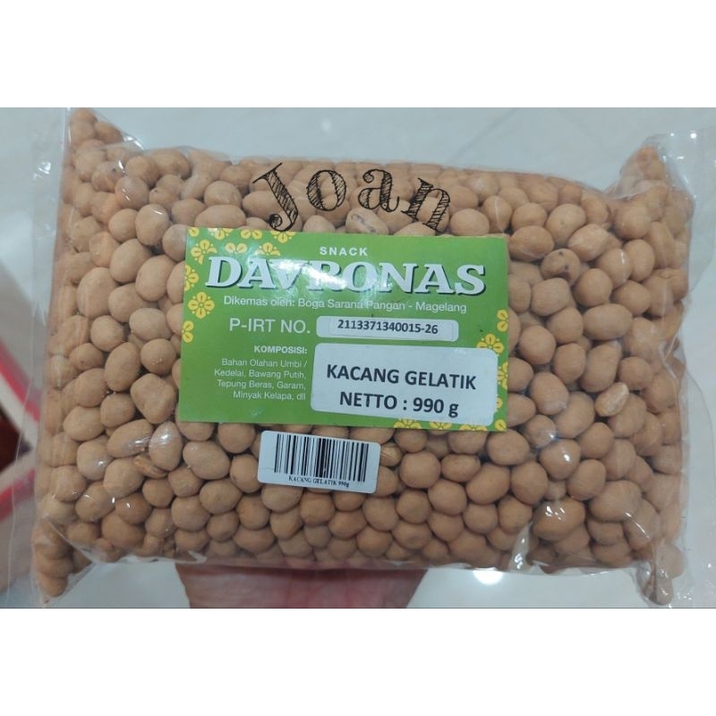 

KACANG GELATIK 990gr Davronas / Camilan & Oleh Oleh Khas Magelang Jogja Solo
