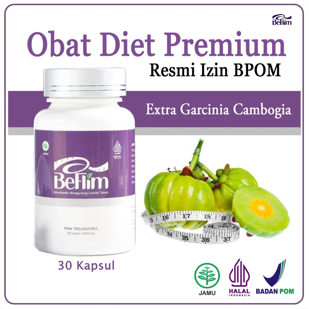 Suplemen Beflim Asli BPOM Obat Menurunkan Berat Badan Secara Alami