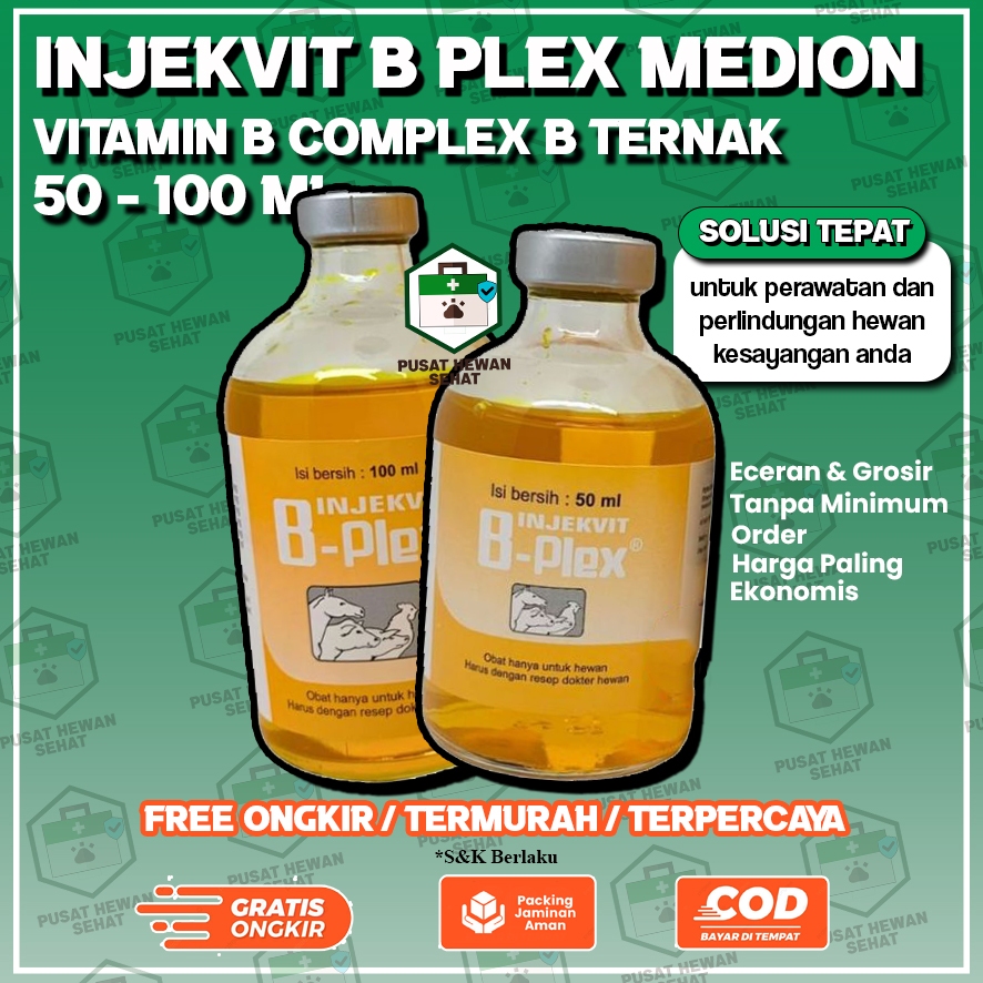 INJEKVIT B PLEX MEDION - Vitamin B Complex Ternak Sapi Kambing