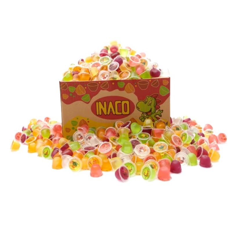 

Jelly Inaco Cup Buah 1 Kg / 1000 gr (isi +/- 64 pcs) Rasa Campur Assorted