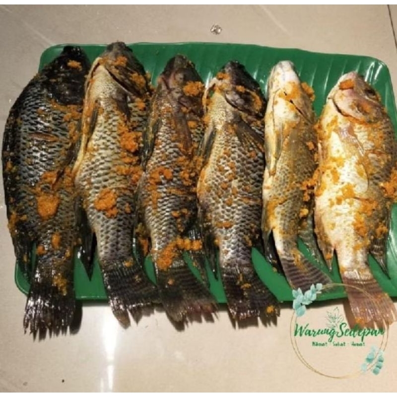 

IKAN NILA/IKAN MUJAER MARINASI BUMBU KUNING KHAS SUNDA 1KG