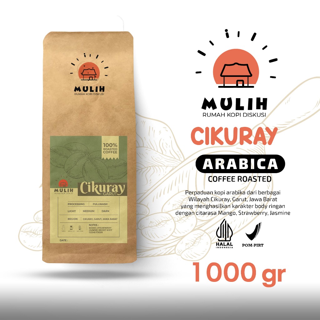 

Kopi Arabika Cikuray Garut Arabica Coffee Bean Biji Kopi Bubuk Asli 1 Kg