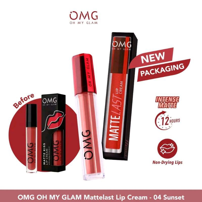 OMG - OH MY GLAM Mattelast Lip Cream | OH MY GLAM MATTE KISS LIP CREAM