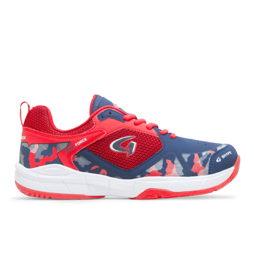HYOUGEN Enma Force Merah Navy Sepatu Badminton Size 39-44