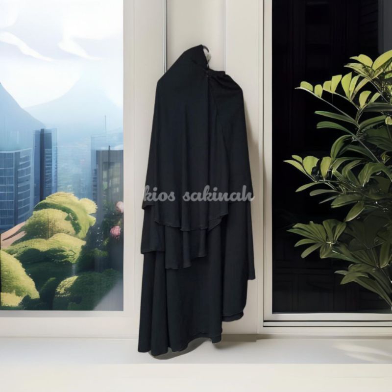 Jilbab Safar Rits Dewasa/Jilbab cadar purdah rits |Khimar hitam