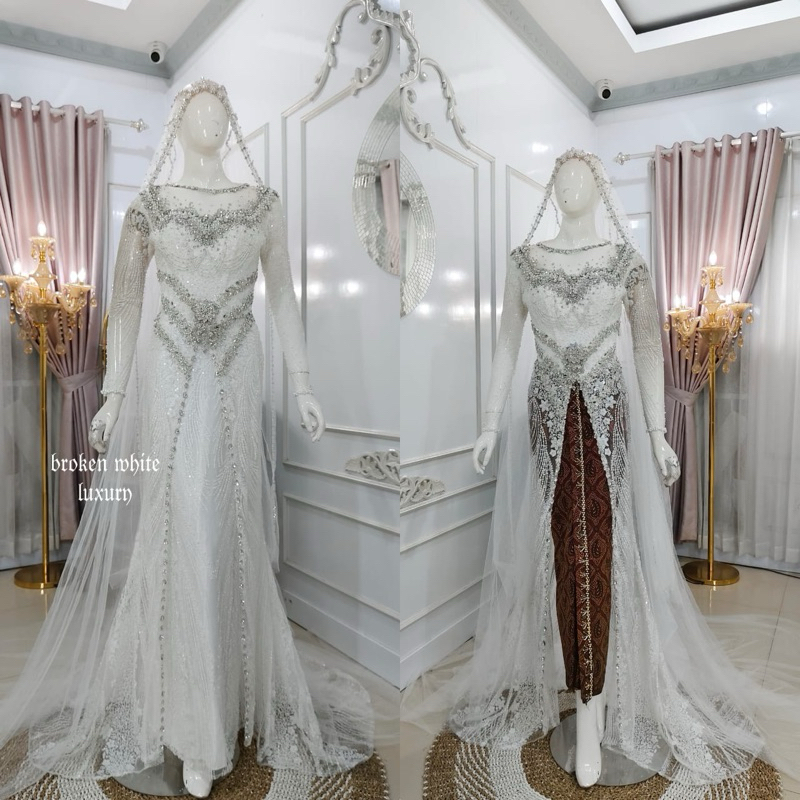 SALEE KEBAYA STELAN ROK NEW MODEL /KEBAYA AKAD NIKAH MODERN /BAJU PENGANTIN MURAH