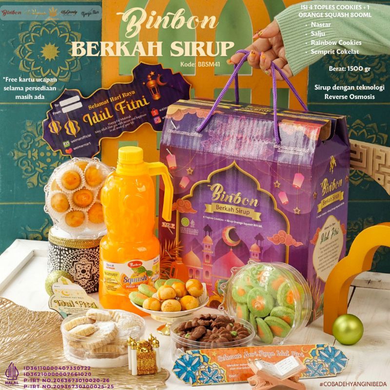 

Binbon Berkah Sirup Parcel Hampers Lebaran