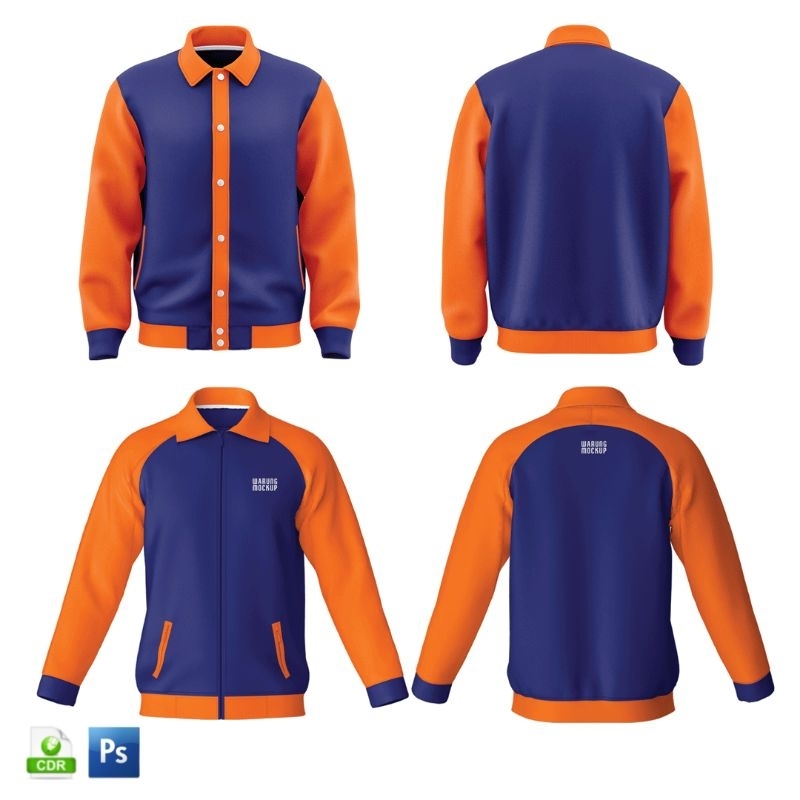 MOCKUP JACKET BOMBER KERAH POLO