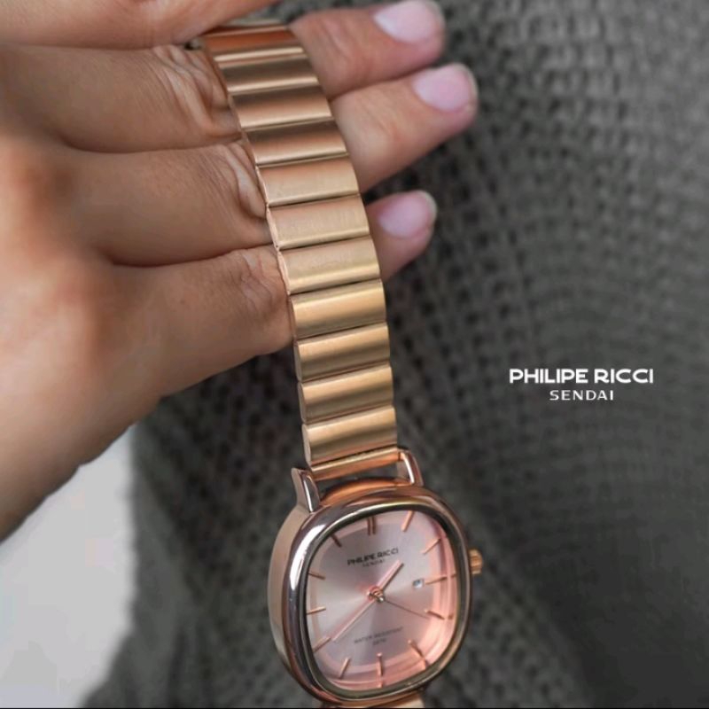 Philipe Ricci Sendai jam tangan wanita -gold