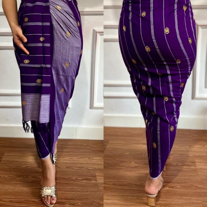 Kamen endek dobol set selendang Kamen Bali lembaran bawahan tradisional setelan kebaya endek Bali