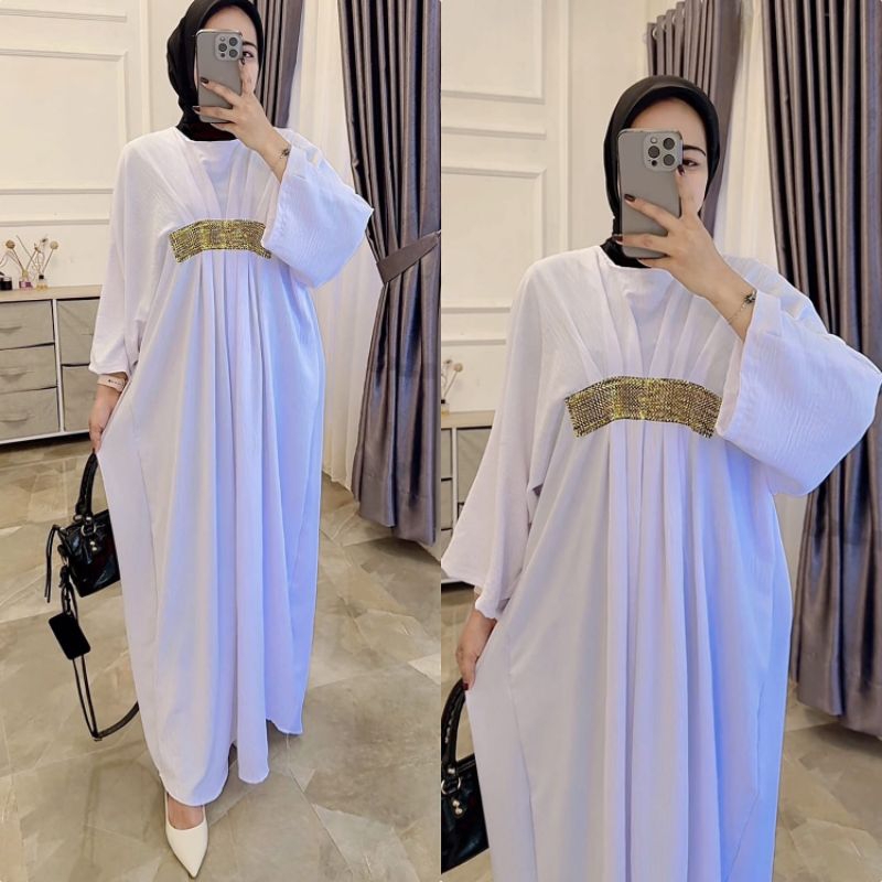 Golden Kaftan putih, gamis putih, baju putih