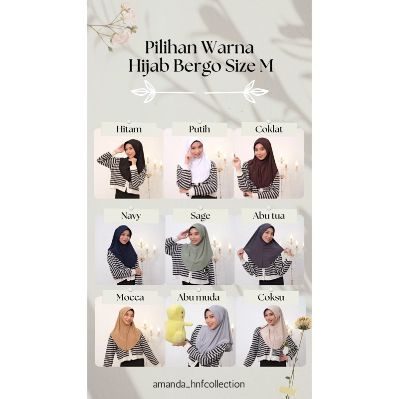 Hijab Bergo Sport Size M by Amanda