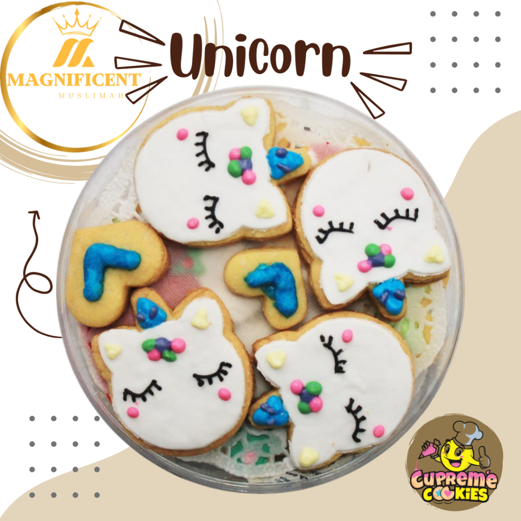 

COOKIES UNICORN BY CUPREME COOKIES BANDUNG | KUE KERING LEBARAN ANAK BENTUK PONY UNICORN