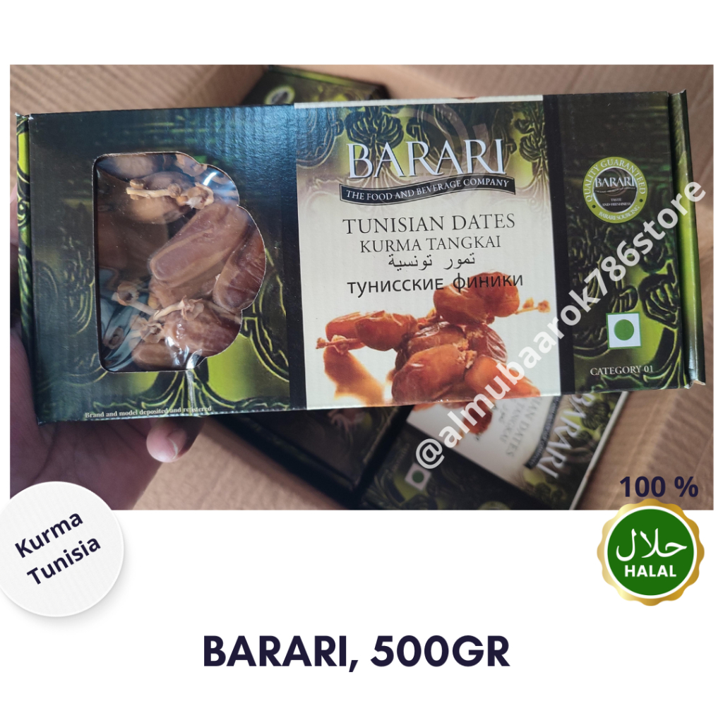 

Kurma Barari Tunisia Tangkai 500gr