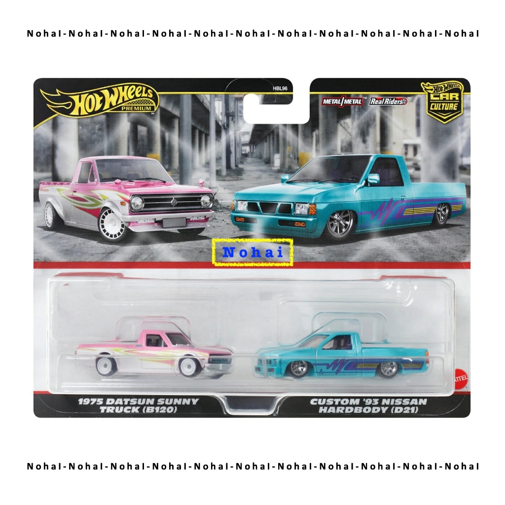 HotWheels Hot Wheels Premium 2 Pack 1975 Datsun Sunny Truck B120 Custom '93 Nissan Hardbody D21