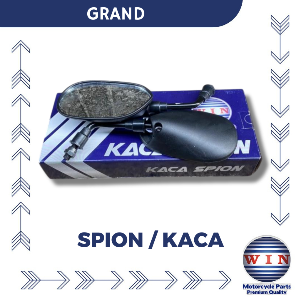 Spion Mirror Kaca Set Kanan & Kiri Untuk Sepeda Motor Honda Astrea Grand Merk WIN