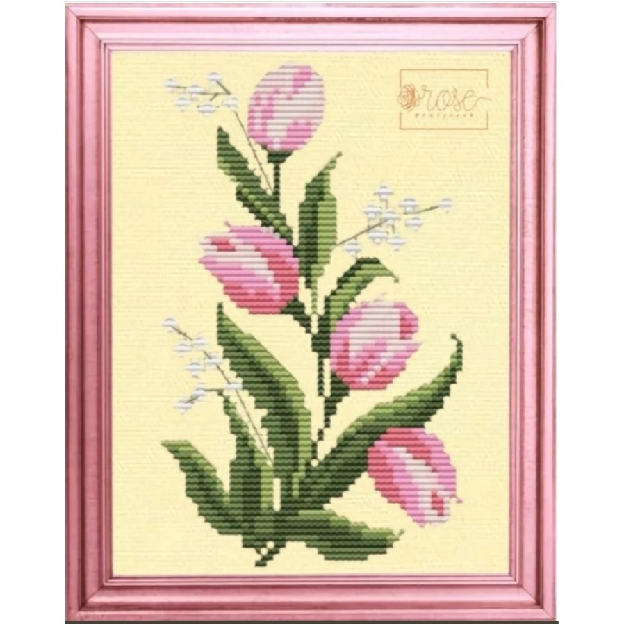 DIY Kristik Bunga Tulip/ Cross Stitch/ DIY Kristik Pemula