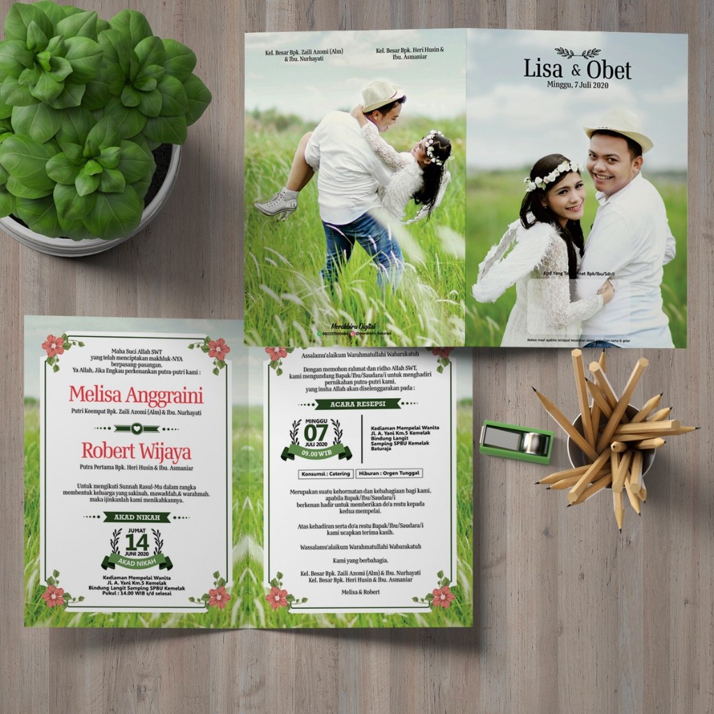 Undangan Pernikahan / Undangan Murah / Undangan Minimalis elegan