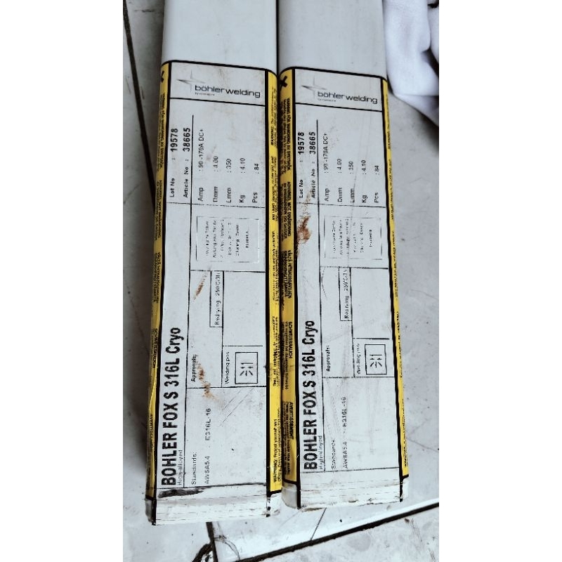 KAWAT LAS STAINLESS STEEL BOHLER 316L Size.4.0MM