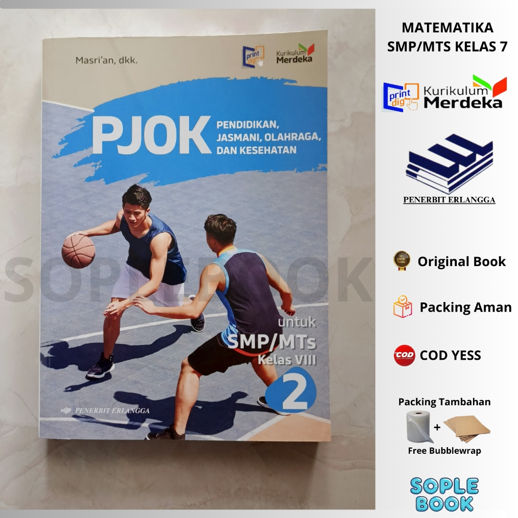 Buku PJOK Untuk SMP/MTs Kelas 8 Kurikulum Merdeka Erlangga