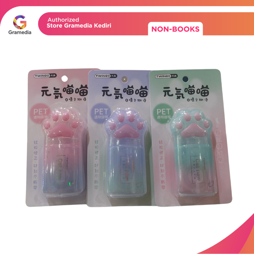 

Gramedia Kediri-TWINGO CAT PAW OMBRE CORRECTION TAPE
