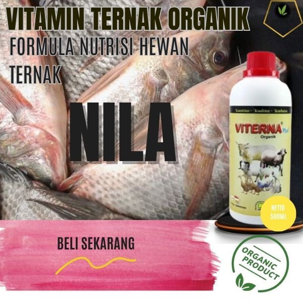 Vitamin Ikan Nila / Vitamin Ikan Nila Cepat Besar / Penambah Nafsu Makan Ikan Nila / Probiotik