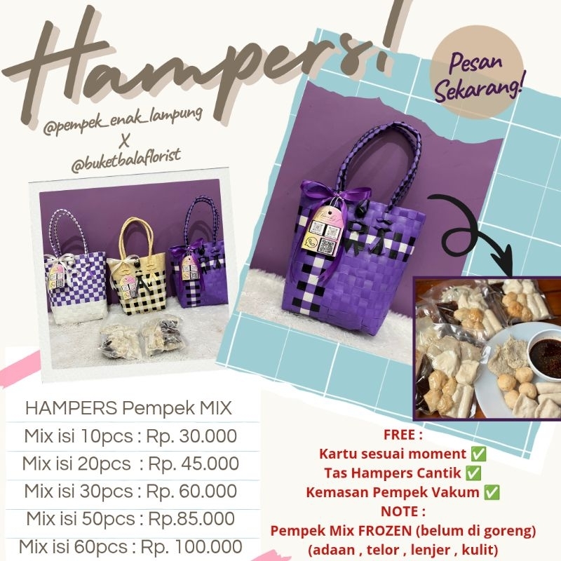 HAMPERS LAMPUNG // HAMPERS PEMPEK // HAMPERS MURAH