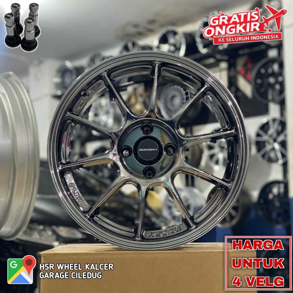 VELG RACING WEDSPORT TC105N BLACK CHROME MOBIL JAZZ, BRIO, SWIFT